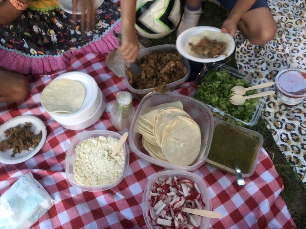 carnitas for a pop-up picnic at the bandhsell for Bomba Estereo live at the prospect park bandshell