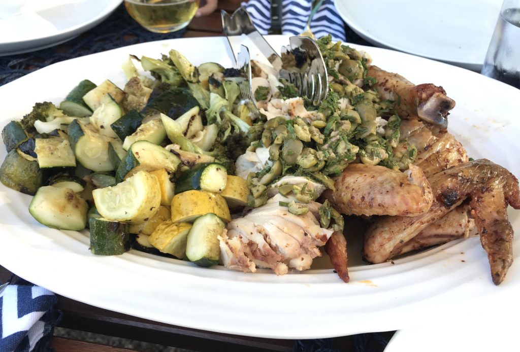 hot off the grill: grilled seasonal veggies and a spatchcocked chicken