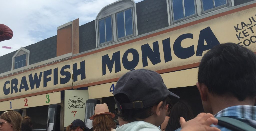 crawfish monica line at jazzfest 2015