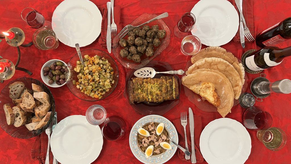 table for home-cooked tunisian feast