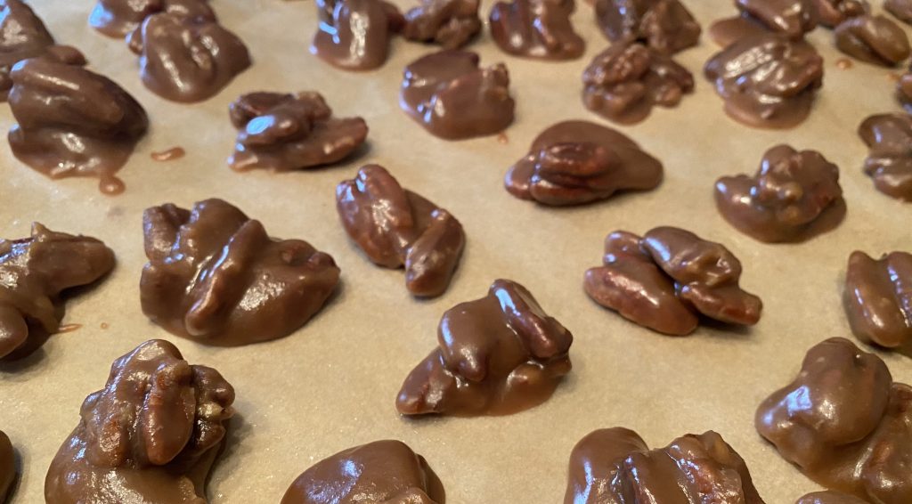 pralines, set and cooling. YUM