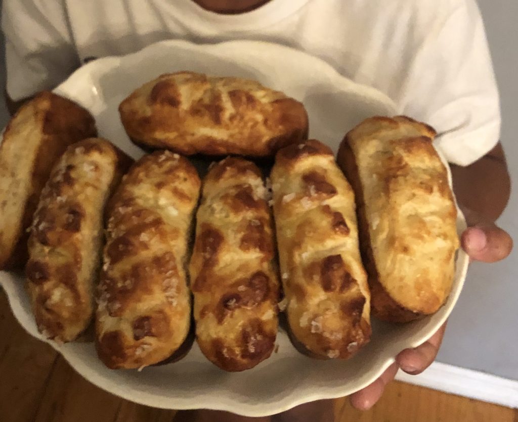 homemade pretzel baguettes