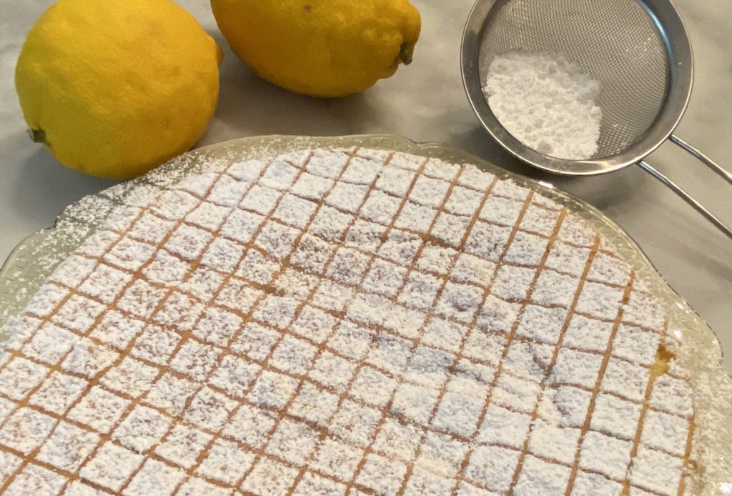 fresh homemade limoncello cake
