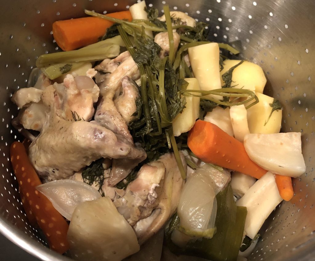 chicken and vegetable castaways from chicken soup