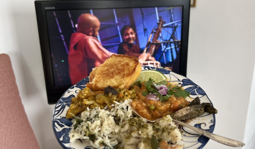 full plate of food for ragas live 2022 streaming from paris, france