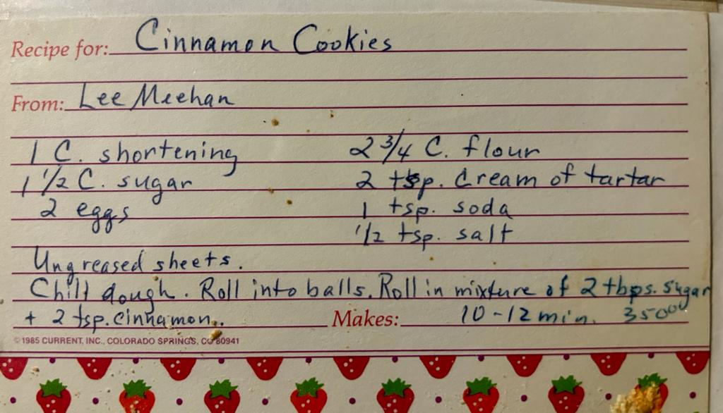 cookie party 2022 mom's snickerdoodle recipe